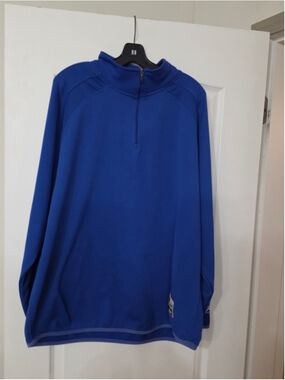Rawlings Men's XL Blue Quarter Zip Baseball Performance Pullover